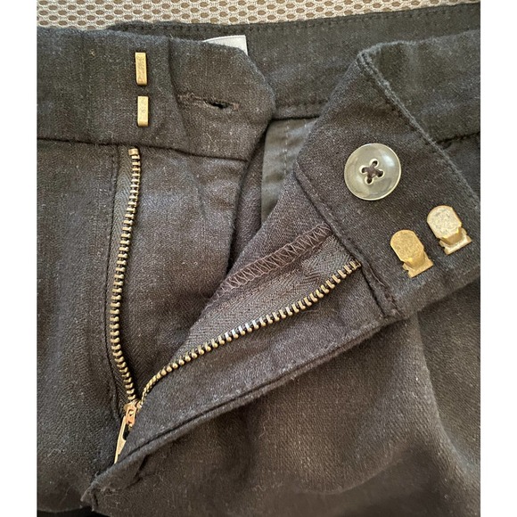 Womens Old Navy Linen Shorts 12 Black Pleated NEW - Picture 3 of 9